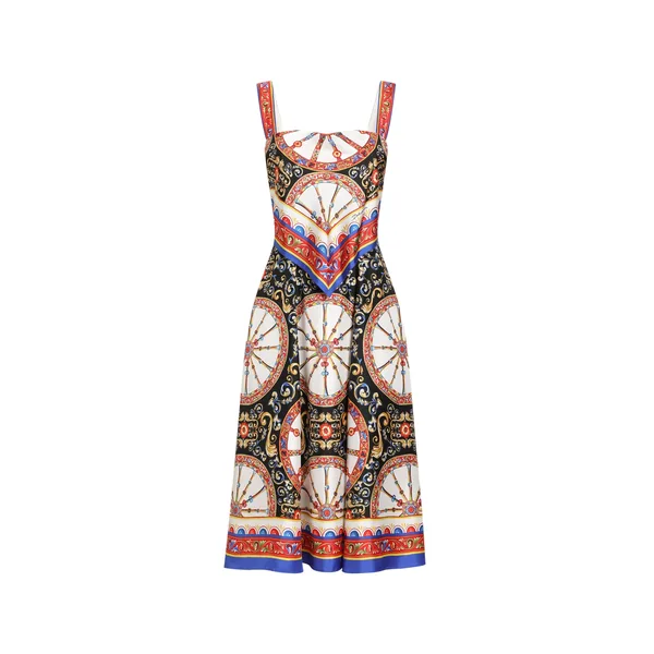 Dolce & Gabbana Carretto-print twill dress