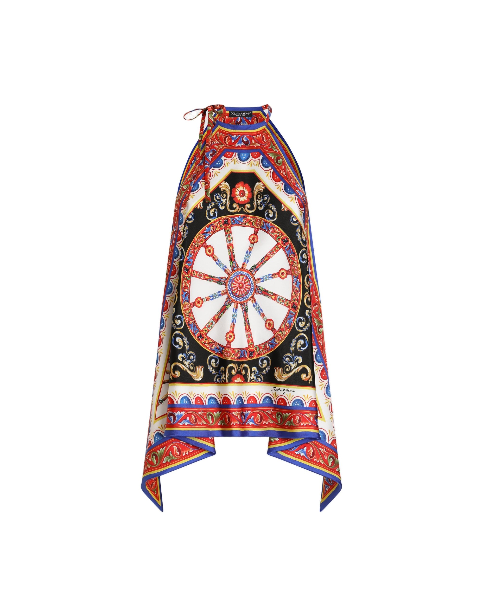 Dolce & Gabbana Carretto-print twill top
