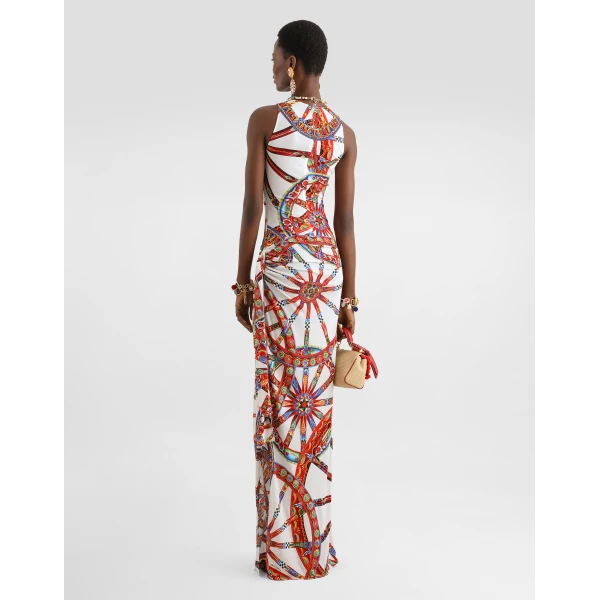 Dolce & Gabbana Carretto-print viscose jersey jumpsuit, view 3