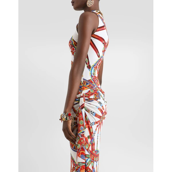 Dolce & Gabbana Carretto-print viscose jersey jumpsuit, view 5