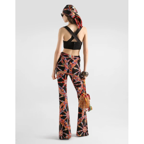 Dolce & Gabbana Carretto-print viscose jersey leggings, view 3