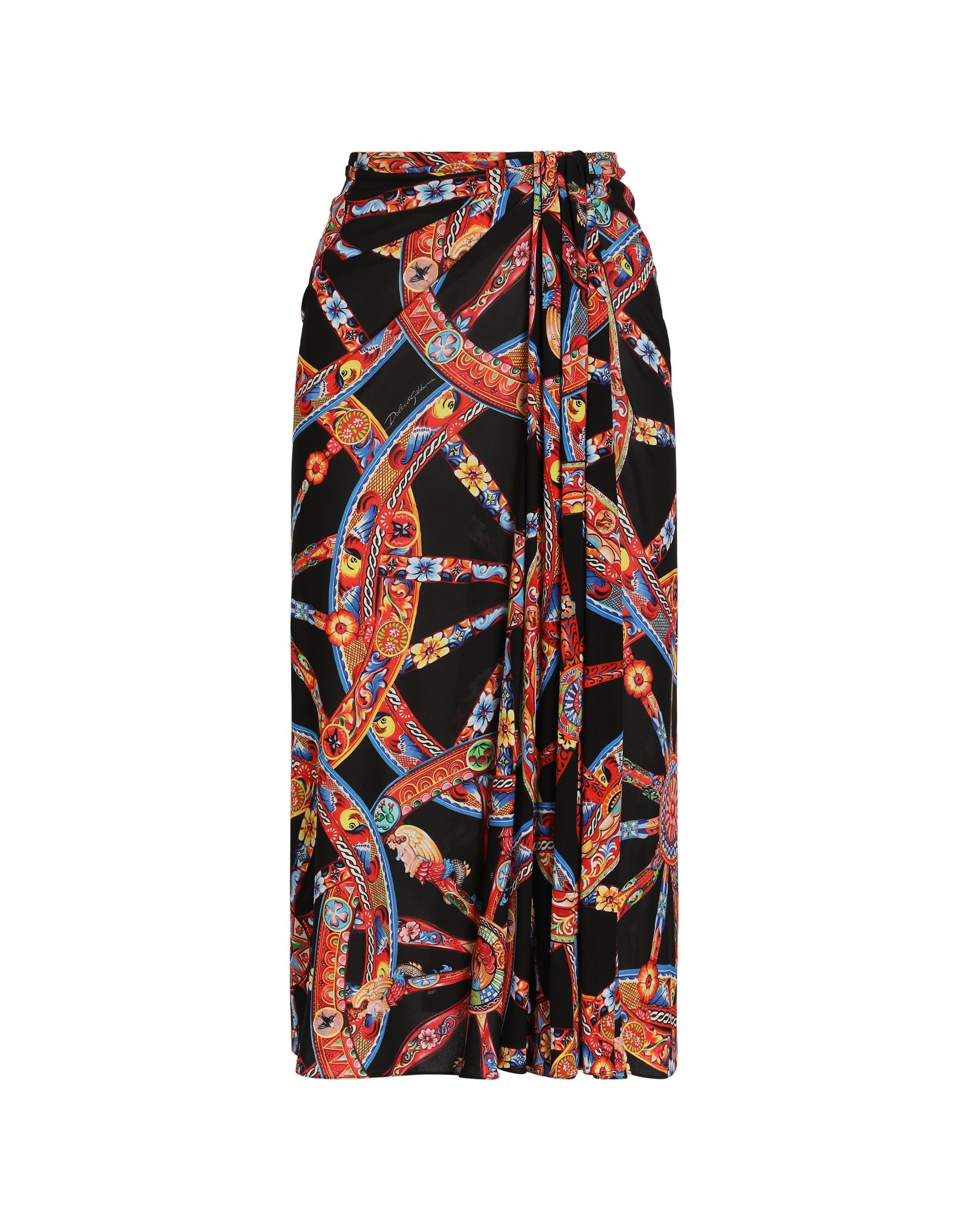 Dolce & Gabbana Carretto-print viscose jersey skirt