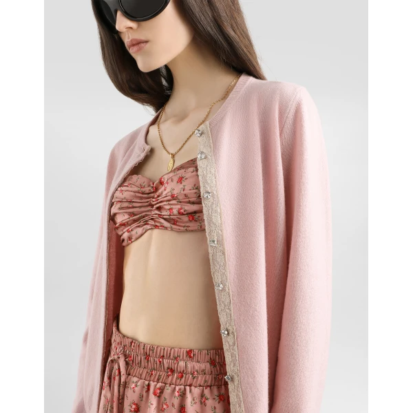 Dolce & Gabbana Cashmere cardigan with jewel buttons, view 4
