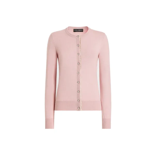 Cashmere cardigan with jewel buttons