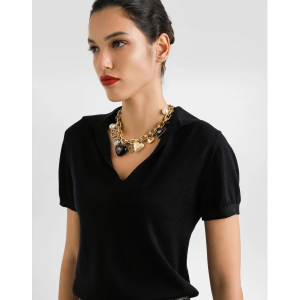 Dolce & Gabbana Cashmere polo pullover Knit, view 4