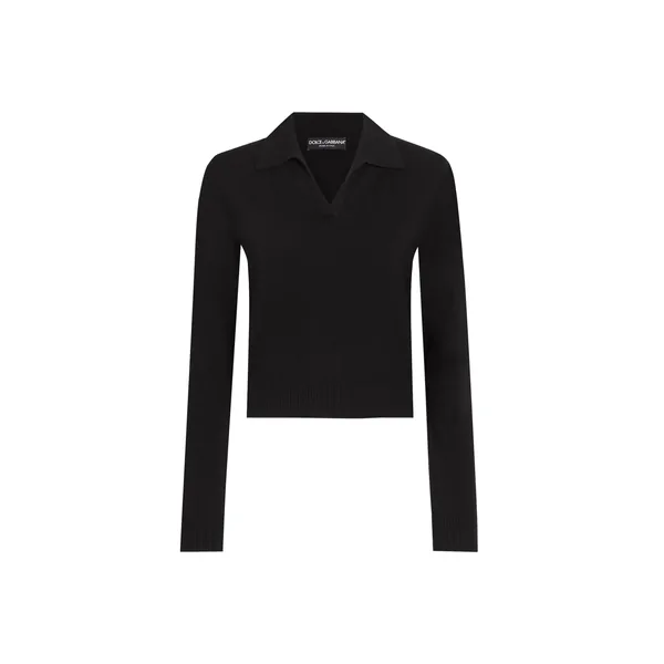 Cashmere polo pullover