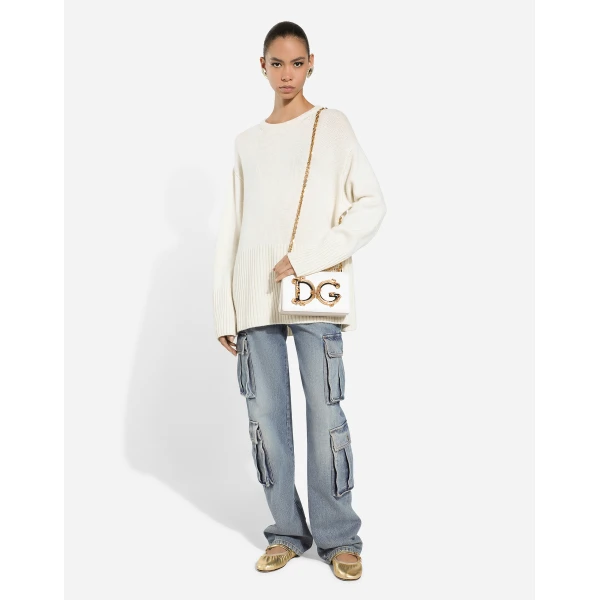 Dolce & Gabbana Cashmere sweater with DG logo embroidery, view 2