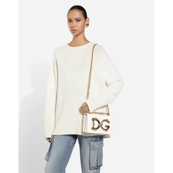 Dolce & Gabbana Cashmere sweater with DG logo embroidery, view 4