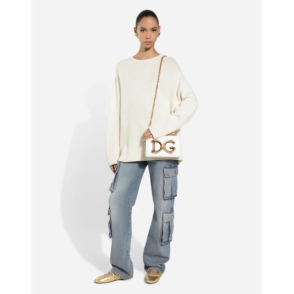 Dolce & Gabbana Cashmere sweater with DG logo embroidery, view 5