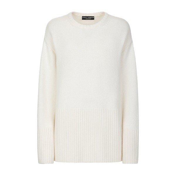 Dolce & Gabbana Cashmere sweater with DG logo embroidery