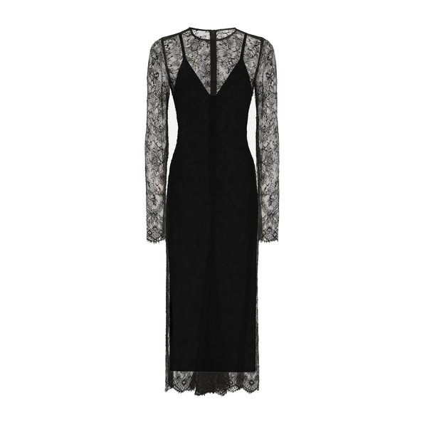 Dolce & Gabbana Chantilly lace fil coupé calf-length dress