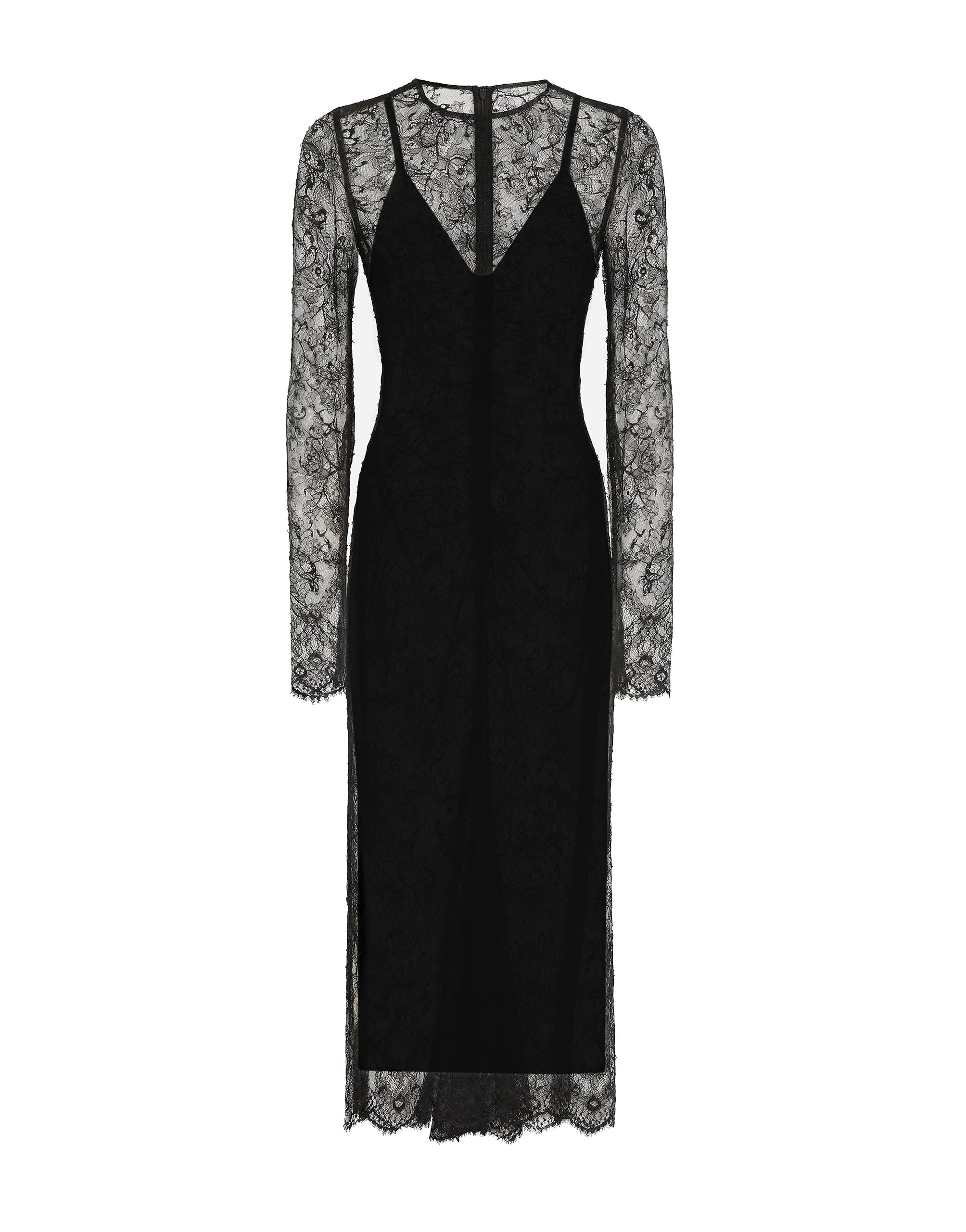 Dolce & Gabbana Chantilly lace fil coupé calf-length dress