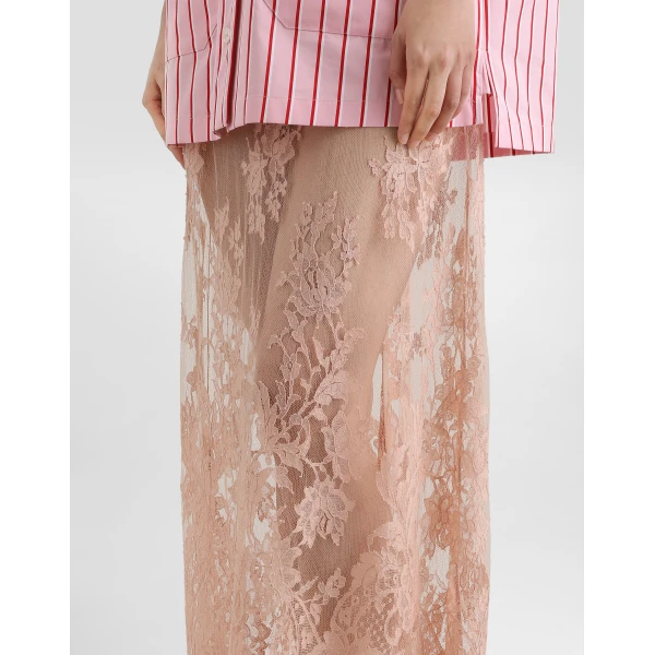 Dolce & Gabbana Chantilly lace midi skirt, view 5