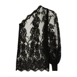 Dolce & Gabbana Chantilly lace one-shoulder blouse