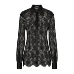 Dolce & Gabbana Chantilly lace shirt with satin details