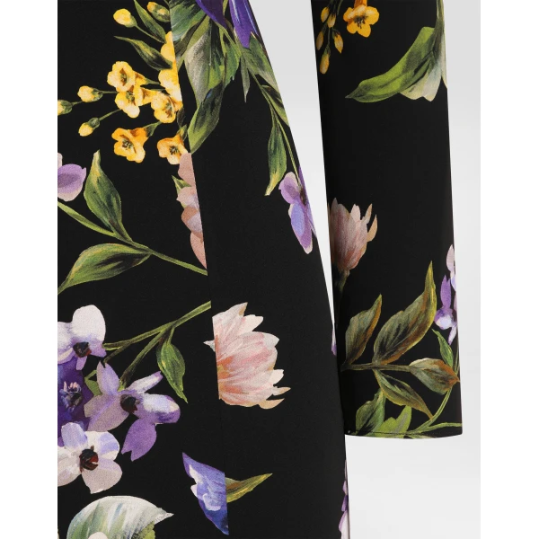 Dolce & Gabbana Charmeuse dress with floral print, view 4