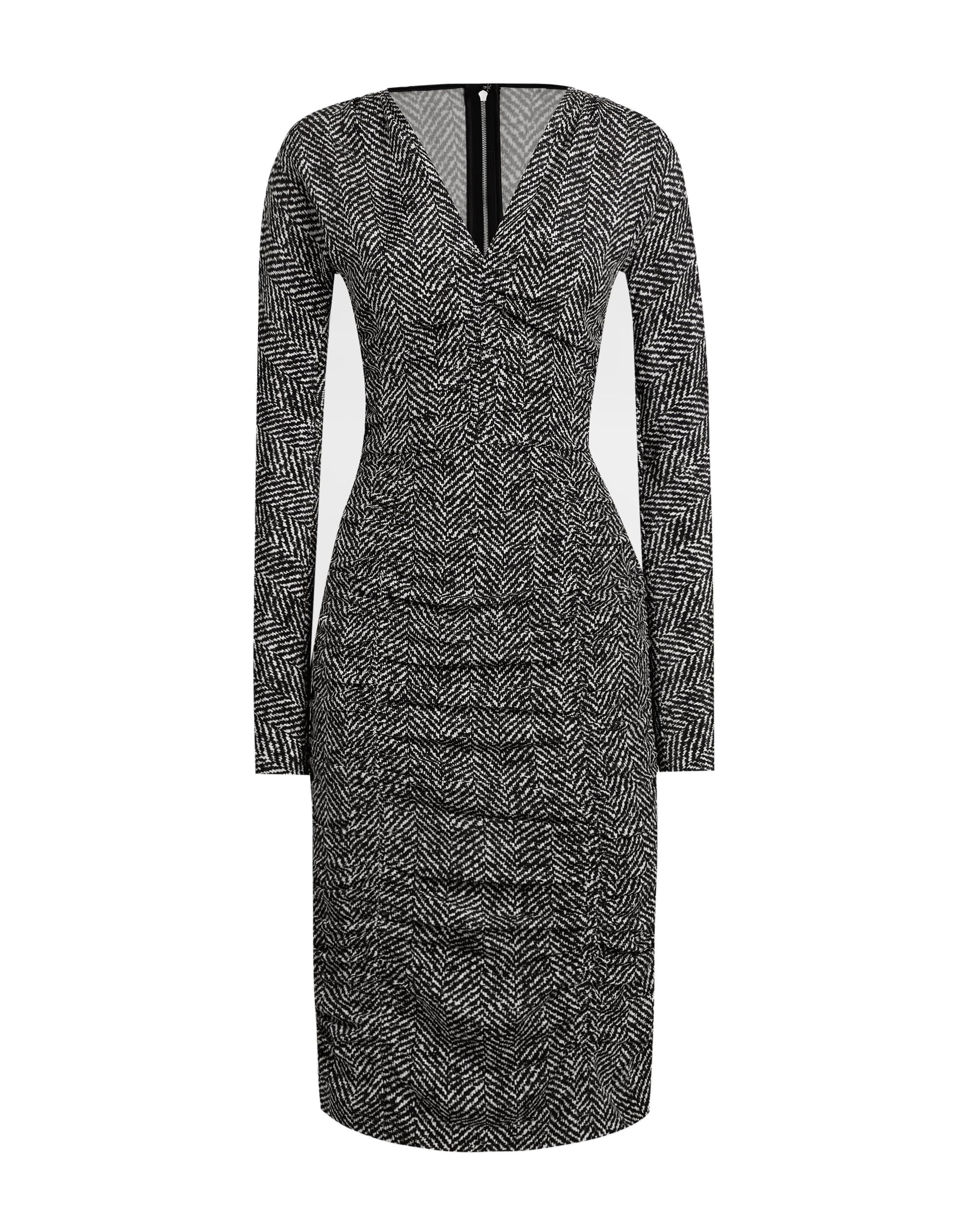 Dolce & Gabbana Chevron print cady midi dress