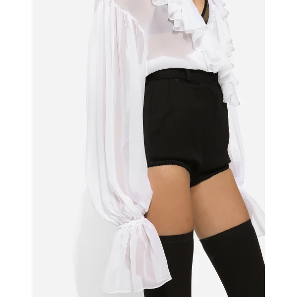 Dolce & Gabbana Chiffon blouse with ruffles, view 5