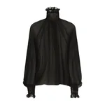 Dolce & Gabbana Chiffon blouse with smock-stitch detailing