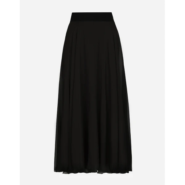 Dolce & Gabbana Chiffon calf-length circle skirt, view 2