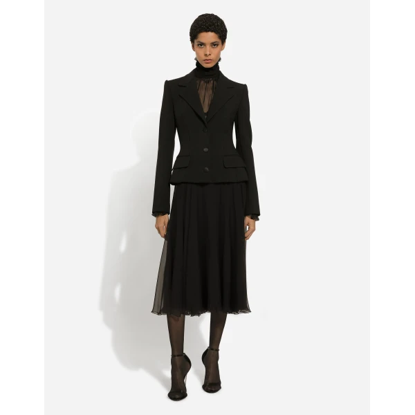 Dolce & Gabbana Chiffon calf-length circle skirt, view 3