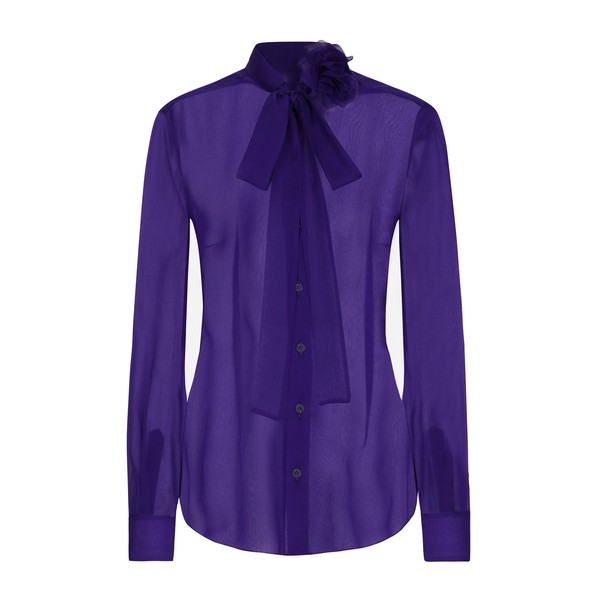 Dolce & Gabbana Chiffon shirt with flower detail