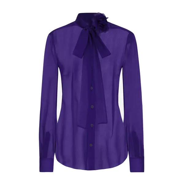 Dolce & Gabbana Chiffon shirt with flower detail