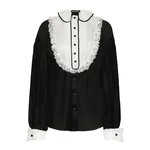 Dolce & Gabbana Chiffon shirt with shirt front and organza cuffs