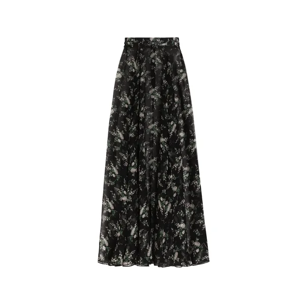Dolce & Gabbana Chiffon skirt with rose and small flower print