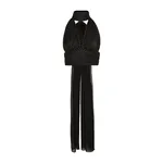 Dolce & Gabbana Chiffon top with polka-dot print and scarf detail