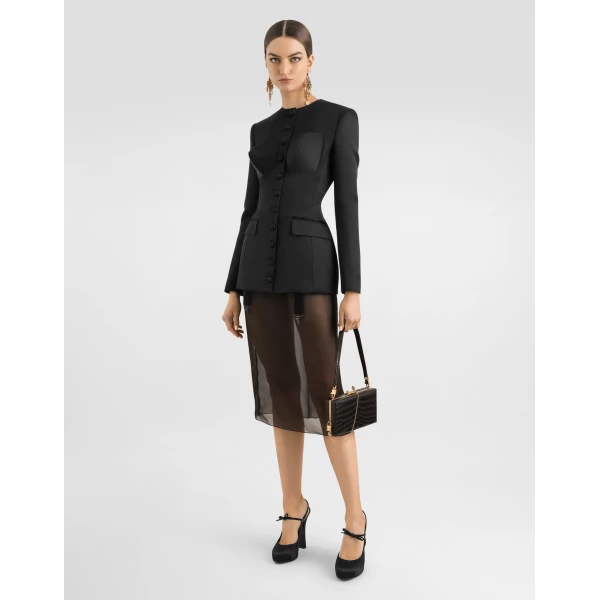 Dolce & Gabbana Chiffon voile calf-length skirt, view 2