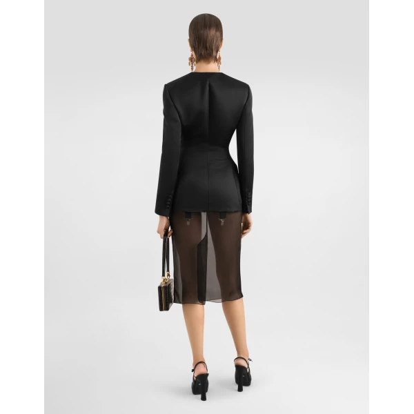 Dolce & Gabbana Chiffon voile calf-length skirt, view 3