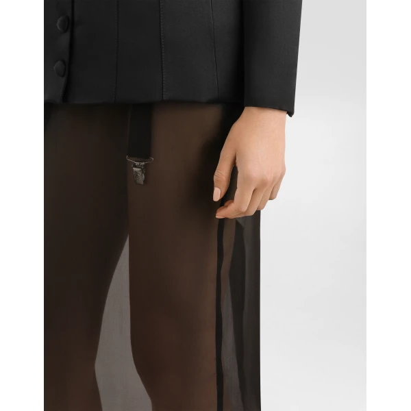 Dolce & Gabbana Chiffon voile calf-length skirt, view 6
