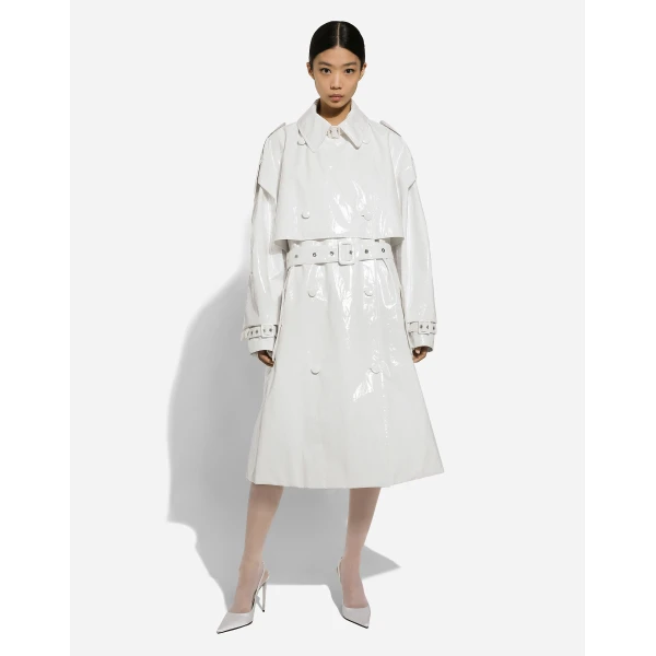Dolce & Gabbana Coated cotton trench coat, view 3