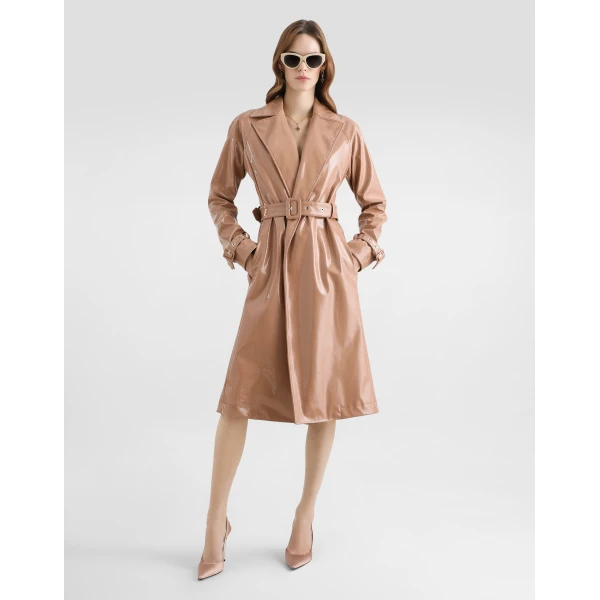 Dolce & Gabbana Coated faux leather trench coat, view 2