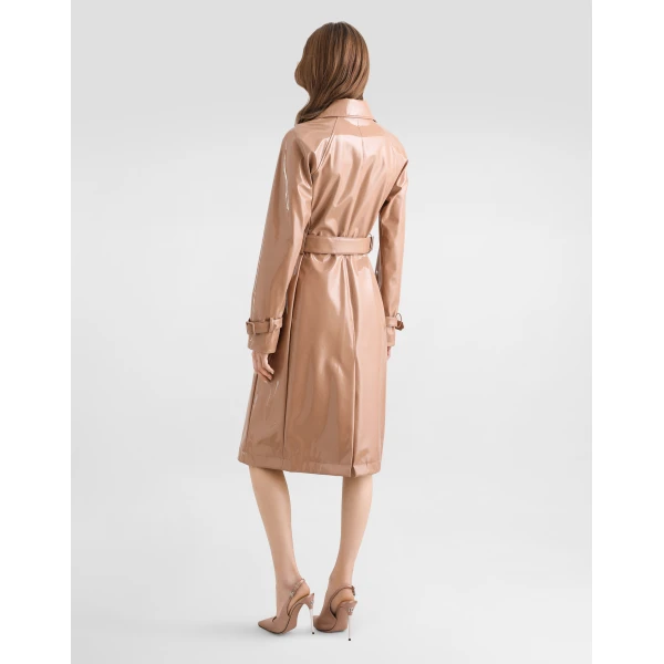 Dolce & Gabbana Coated faux leather trench coat, view 3