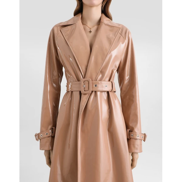 Dolce & Gabbana Coated faux leather trench coat, view 6