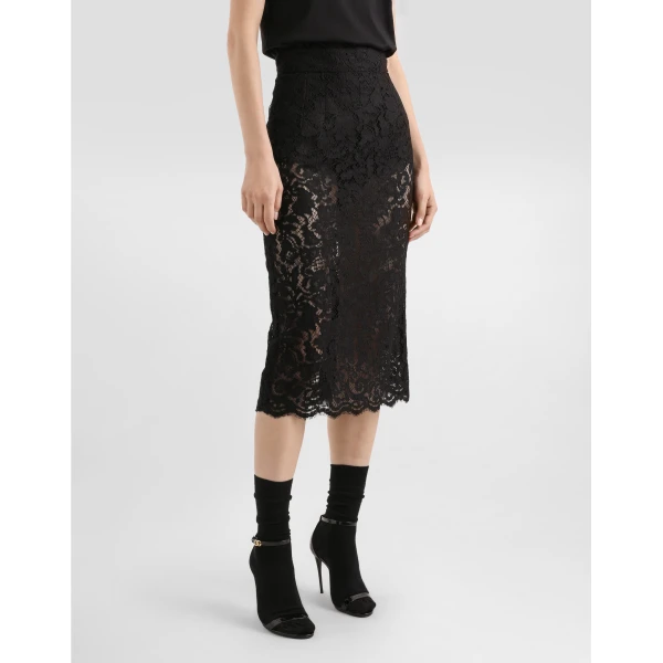 Dolce & Gabbana Cordonetto lace midi skirt, view 4
