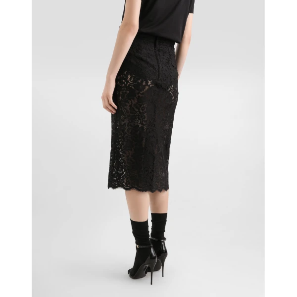 Dolce & Gabbana Cordonetto lace midi skirt, view 5