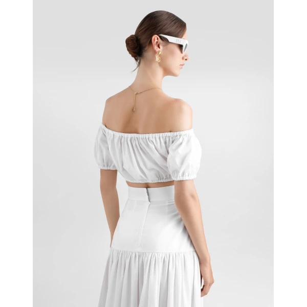 Dolce & Gabbana Cotton Bardot-neck top, view 4