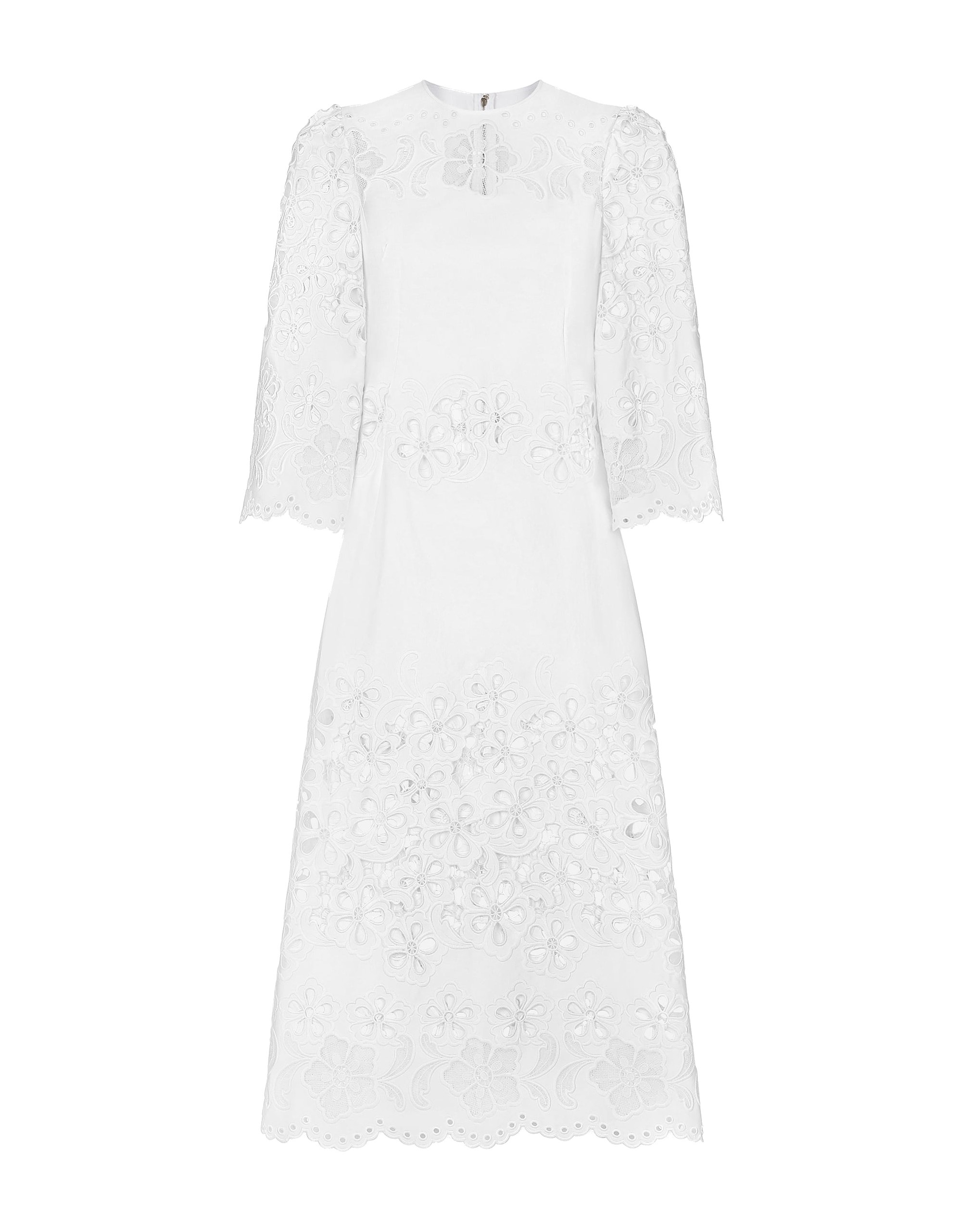 Dolce & Gabbana Cotton calf-length dress with cut-out detailing