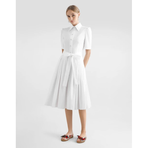 Dolce & Gabbana Cotton calf-length shirt dress, view 2