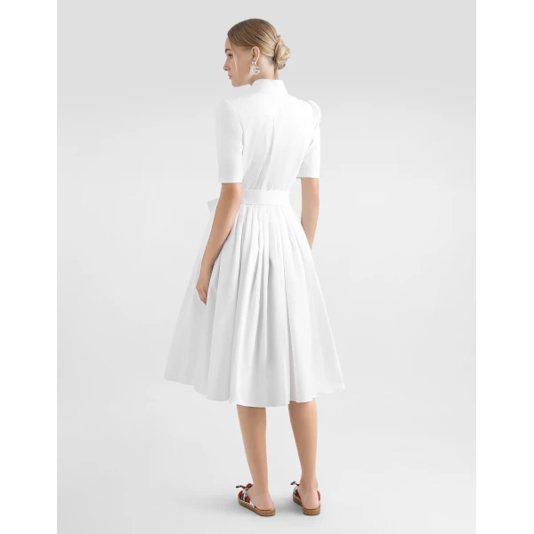 Dolce & Gabbana Cotton calf-length shirt dress, view 3