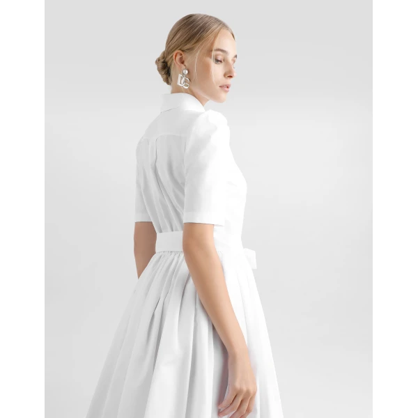 Dolce & Gabbana Cotton calf-length shirt dress, view 5