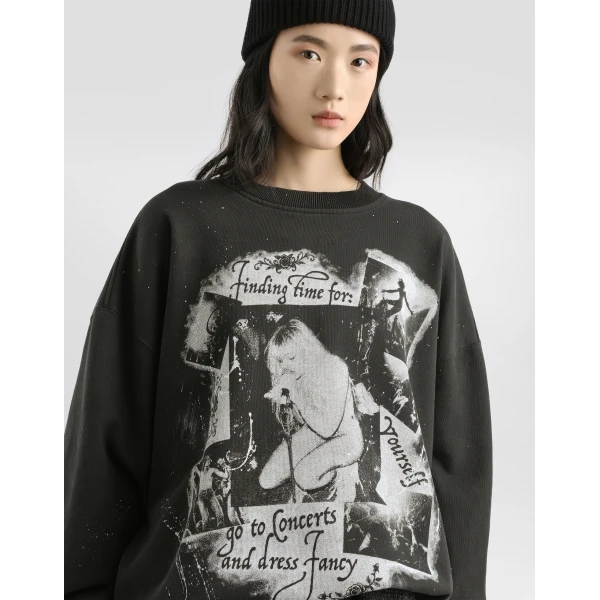 Dolce & Gabbana Cotton crew neck sweatshirt with print Top, view 4