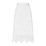 Dolce & Gabbana Cotton midi skirt with floral openwork detailing