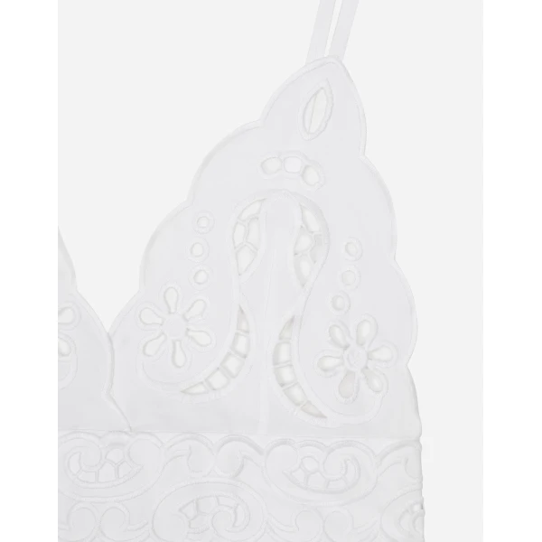 Dolce & Gabbana Cotton minidress with straps and cut-out detailing Dress, view 6