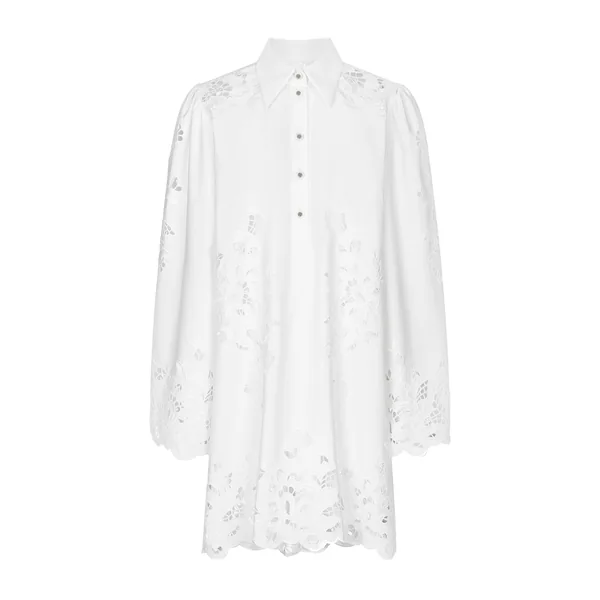 Dolce & Gabbana Cotton shirt dress with cut-out detailing