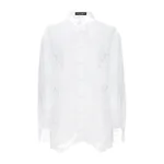 Dolce & Gabbana Cotton shirt with floral openwork embroidery