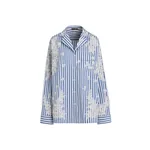 Dolce & Gabbana Cotton shirt with flowers and lace embroidery